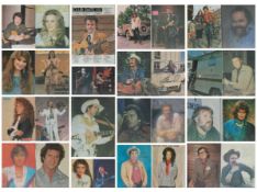 Music. Folder Collection of mixture magazine cut out signed Singer/Country music/Songwriter. Approx.