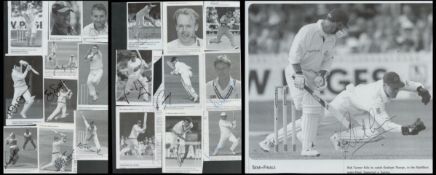 Cricket. 20 signed x magazine cut out black and white various sizes. Cricketer Signatures include