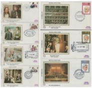 FDC. 7 x Assorted Benham FDC 4 x Famous Authors. North and South By Mrs Gaskell. Mill on The Floss
