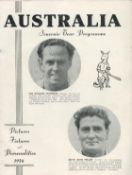 Cricket Australia Ashes 1956 original souvenir tour programme. Good condition. All autographs are