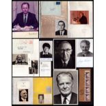 Political Collection of Politician assorted 10 signed signatures include Pierre Werner was a