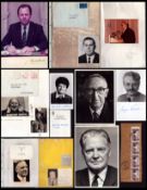 Political Collection of Politician assorted 10 signed signatures include Pierre Werner was a