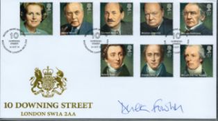Derek Fowlds signed 10 Downing Street London SW1A 2AA FDC Westminster London 14Th October 2014. Good