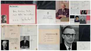 POLITICAL Collection of 10 signed assorted Politician 1 x TLS Charles Haughey was prime minister.