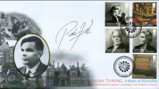 Peter Firth signed Alan Turing A Britain of Distinction FDC Bletchley Park 23rd February 2012.