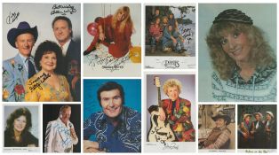 Singer/Musician 9 x signed colour photo 1 x 7.5x11 Inch/9 x 10x8 Inch Signatures include Janie
