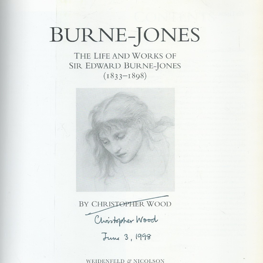 Christopher Wood Signed Book - Burne-Jones - The Life and Works of Sir Edward Burne-Jones (1833 - - Image 2 of 3