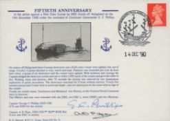 WW2. Captain George C Phillips DSO GM and Captain AD Piper DSO DSC Signed 50th Anniversary of the