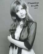 007 James Bond girl Madeline Smith (Live & Let Die) signed sexy 8x10 inch photo wearing a totally