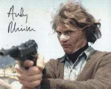 Dirty Harry, Clint Eastwood movie 8x10 inch photo signed by actor Andrew Robinson. Good condition.