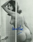 007 James Bond actress Lana Wood signed 8x10 inch photo pictured naked in the shower!. Good