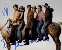Friends multi signed 10x8 inch colour photo includes Matt LeBlanc, Mathew Perry, Jennifer Aniston,