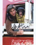 BJ and the Bear, hugely popular American TV series, 8x10 inch photo signed by actor Greg Evigan.