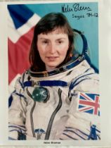 Astronaut Helen Sharman 1st British women in Space signed 12 x 8 colour white space suit photo.
