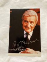 Avengers James Bond Patrick Macnee signed 6 x 4 inch scarce colour photo. Good condition. All