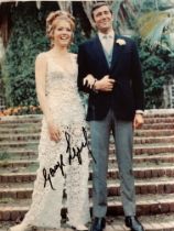 James Bond George Lazenby signed super 10 x 8 colour photo, wedding scene with Diaana Rigg. Good