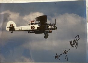 WW2 Bismarck John Moffat signed 12 x 8 inch colour Swordfish photo. John William Charlton Moffat was