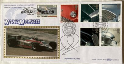 Formula 1 Nigel Mansell signed 1996 Benham cars FDC BLCS121b. Good condition. All autographs are