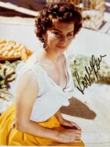 Sofia Loren signed sexy stunning 10 x 8 colour photo. Good condition. All autographs are genuine