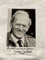 Professionals Gordon Jackson signed 6 x 4 b/w photo to Martyn. Good condition. All autographs are