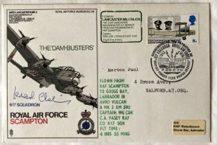 Leonard Cheshire VC DSO DFC CO 617 sqn signed RAF Scampton Dambusters Avro Lancaster cover SC36.