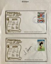 Football Lev Yashin signed 1970 Football hall of Fame FDC from Nicaragua. Nice Yashin stamp.