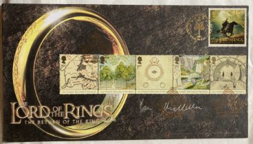 Sir Ian McKellen signed scarce 2003 Lord of the Rings official Internet stamps FDC. Sir Ian Murray