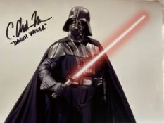 Darth Vadar Star Wars Three 10 x 8 photos signed by body double actor C Andrew Nelson. . In many