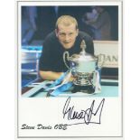 Steve Davis signed 7x6 inch approx. colour promo photo. Good condition. All autographs are genuine