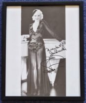 Ginger Rogers signed black and white photo. Framed to approx. size 10x8inch. Good condition. All