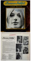 Marianne Faithfull signed As Tears Go By , Come Stay with Me album sleeve signature on the front