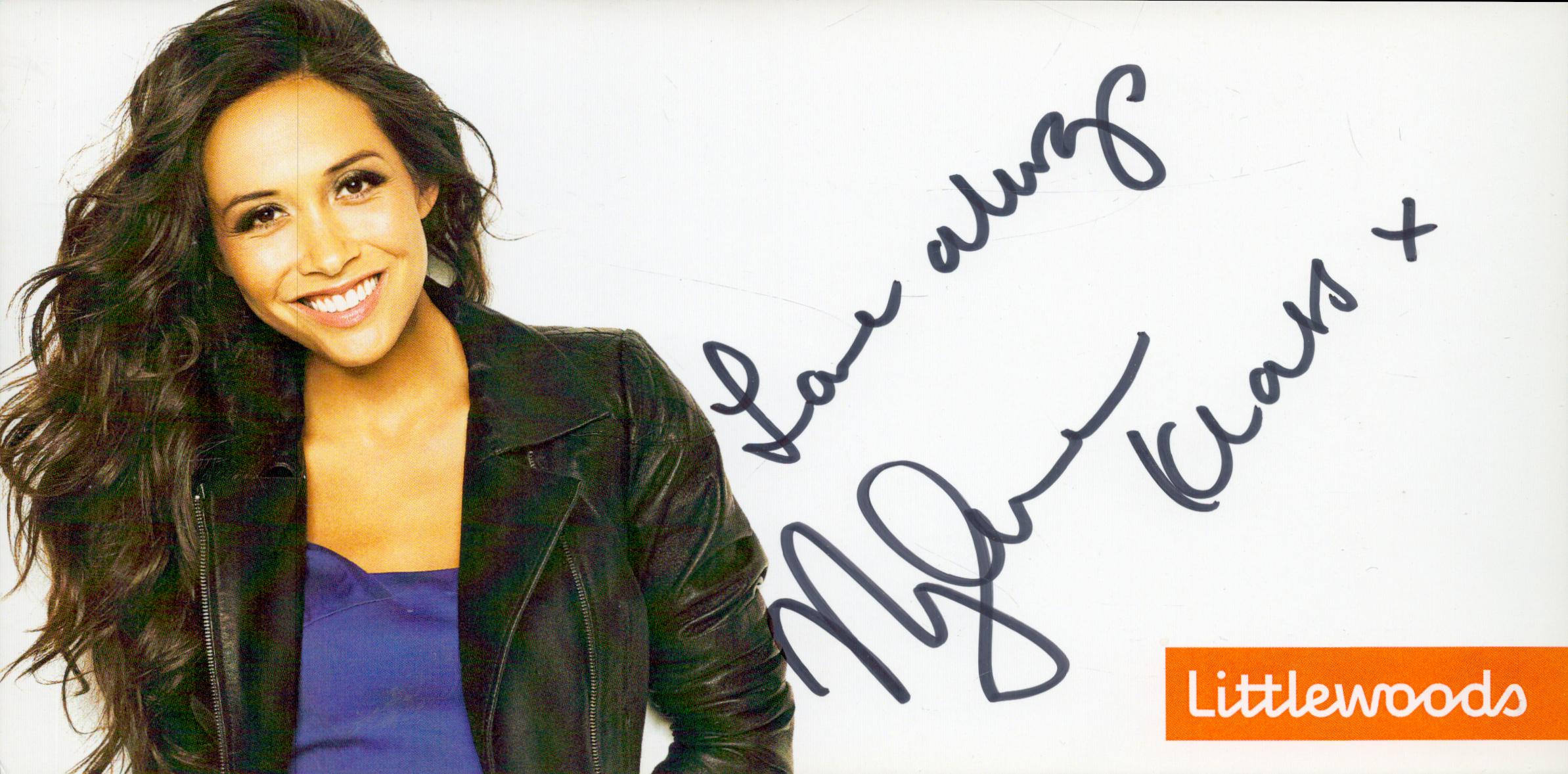 Myleene Klass signed 8x4 inch colour Littlewoods promo photo. Good condition. All autographs are