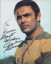 John Saxon signed 10x8inch colour photo. Dedicated. Good condition. All autographs are genuine