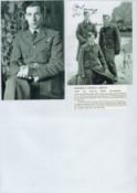 WW2 BOB fighter pilot Frederick Lerway 236 sqn, Bruce Pennycuick 236 sqn signed photo with biography