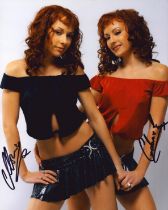 Cheeky Girls signed 10x8 inch colour photo. Good condition. All autographs come with a Certificate