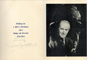 Jack Warner signed Dixon of Dock Green vintage Christmas card. Good condition. All autographs are