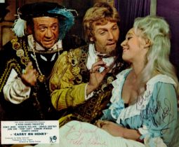 Carry on Legends Peter Gilmore and Barbara Windsor signed "Carry on Henry" 10x8 inch colour