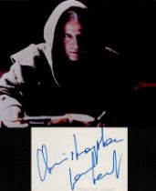 Christopher Lambert signed 6x4 inch white card and 10x8 inch colour photo. Good condition. All