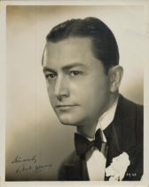 Robert Young signed 10x8 inch sepia vintage photo. Good condition. All autographs are genuine hand