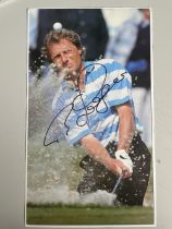 Bernhard Langer Legendary German Golfer 10x8 approx magazine photo. Good condition. All autographs