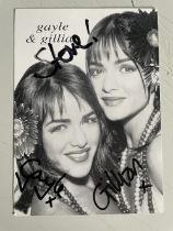 Gayle and Gillian Blakeney Australian Vocal Duo 6x4 inch signed promo photo. Good condition. All