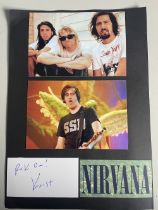 Krist Novoselic Nirvana Band Member Signed card montage . Good condition. All autographs come with a