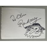 Ron Moody Late Great Actor Fagin Original Signed Sketch. Good condition. All autographs come with