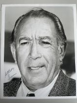 Anthony Quinn Late Great American Actor 10x8 inch signed photo. Good condition. All autographs