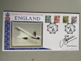 Mike Bannister Concorde Pilot Captain Signed First Day Cover. Good condition. All autographs come