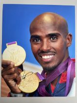 Mo Farah Olympic and World Gold Medallist 10x8 inch signed photo. Good condition. All autographs