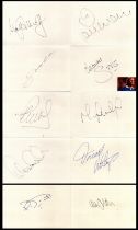 Collection of 10 assorted signed white cards including names Ian Walker, Matt Elliott, Robbie