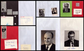 Politics Collection 10 pages of signatures and pictures including names of Herbert Kohlmaier,