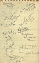 Athletes Multi Signed notebook page includes Leon Coleman 110 Meter Hurdles, Tommie Turner 400