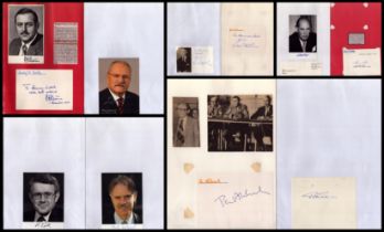 Politics Collection 10 pages of signatures and pictures including names of Roelof F Botha (South